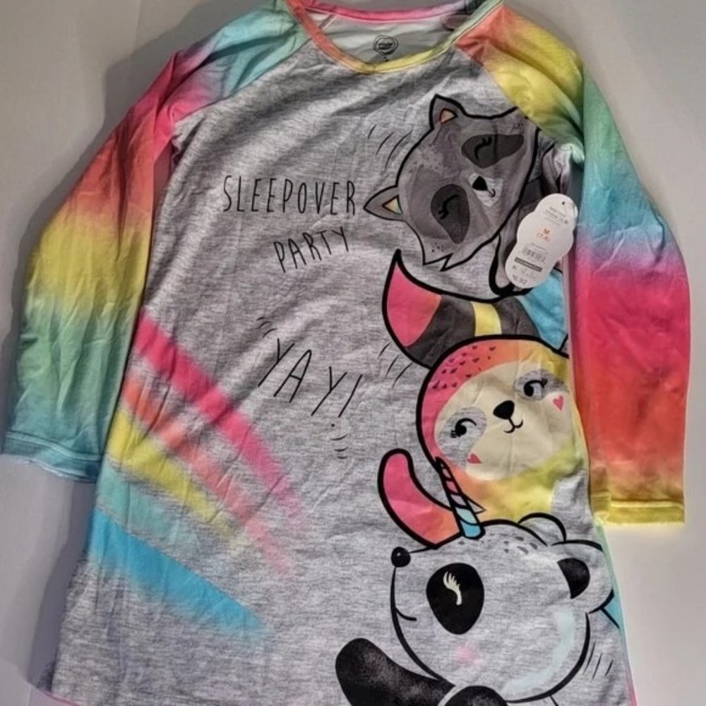 NWT Wonder Nation Girl's Sleepwear M (7-8) Grey